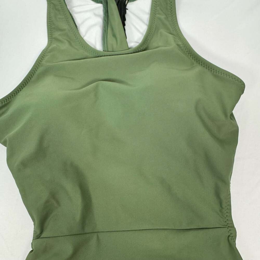 Cupshe Green & Orange Citrus Print Cutout Tie Back One Piece Swimsuit Size M - Picture 3 of 9